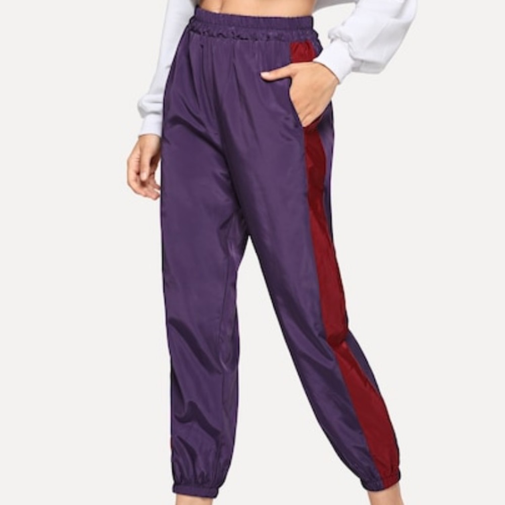 Colorblock joggers NWOT